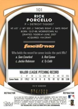 2010 Finest - Refractors #101 Rick Porcello Back