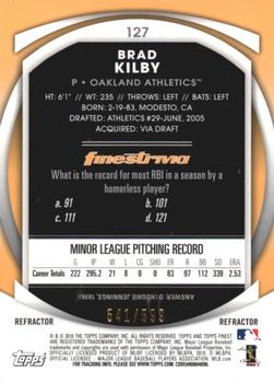2010 Finest - Refractors #127 Brad Kilby Back