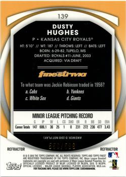 2010 Finest - Refractors #139 Dusty Hughes Back