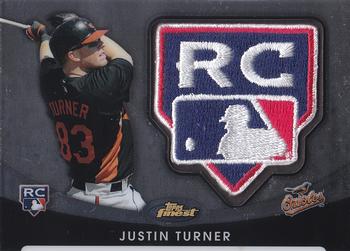 2010 Finest - Rookie Logo Patch #135 Justin Turner Front