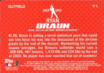 2010 Topps - 2020 #T1 Ryan Braun Back