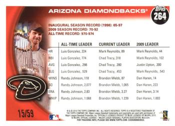2010 Topps - Black Border #264 Diamondbacks Franchise History Back