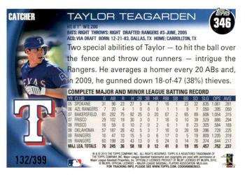 2010 Topps - Copper #346 Taylor Teagarden Back