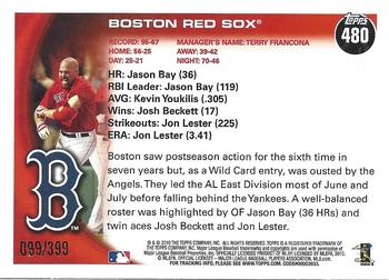2010 Topps - Copper #480 Boston Red Sox Back