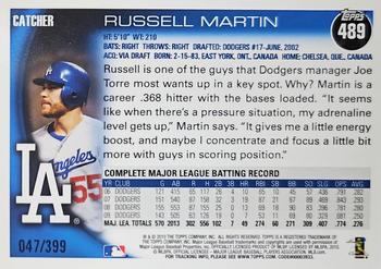 2010 Topps - Copper #489 Russell Martin Back