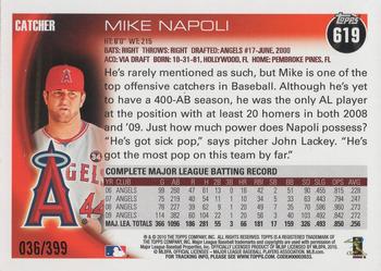 2010 Topps - Copper #619 Mike Napoli Back