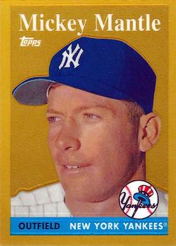2010 Topps - Mickey Mantle Chrome Gold Refractors #1 Mickey Mantle Front