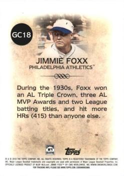 2010 Topps - Legends Gold Chrome #GC18 Jimmie Foxx Back