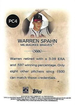 2010 Topps - Legends Platinum Chrome #PC4 Warren Spahn Back