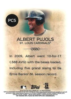 2010 Topps - Legends Platinum Chrome #PC5 Albert Pujols Back