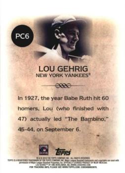 2010 Topps - Legends Platinum Chrome #PC6 Lou Gehrig Back