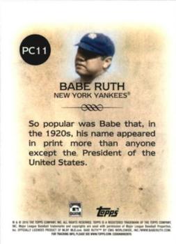 2010 Topps - Legends Platinum Chrome #PC11 Babe Ruth Back