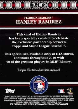 2010 Topps Logoman HTA #HTA-2 Hanley Ramirez Back