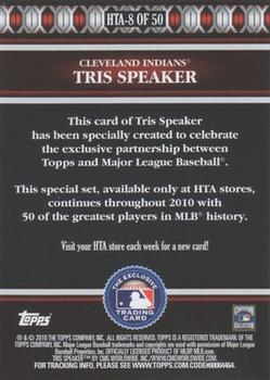 2010 Topps Logoman HTA #HTA-8 Tris Speaker Back