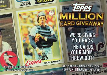 2010 Topps - Million Card Giveaway #TMC-2 Gary Carter Front