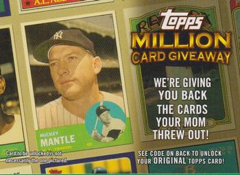 2010 Topps - Million Card Giveaway #TMC-30 Mickey Mantle Front