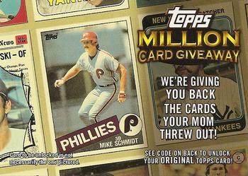 2010 Topps - Million Card Giveaway #TMC-9 Mike Schmidt Front