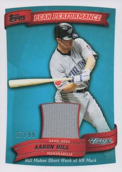 2010 Topps - Peak Performance Relics Blue #PPR-AH Aaron Hill Front