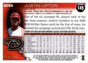 2010 Topps - Red #145 Justin Upton Back
