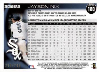 2010 Topps - Red #180 Jayson Nix Back
