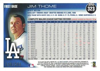 2010 Topps - Red #323 Jim Thome Back