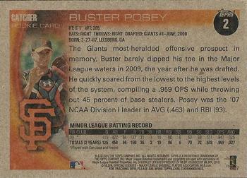 2010 Topps - Vintage Cardstock #2 Buster Posey Back