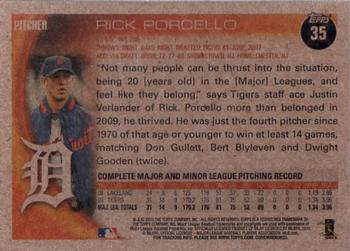 2010 Topps - Vintage Cardstock #35 Rick Porcello Back