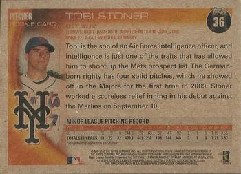 2010 Topps - Vintage Cardstock #36 Tobi Stoner Back