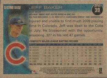 2010 Topps - Vintage Cardstock #39 Jeff Baker Back