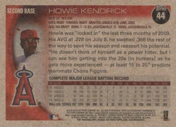 2010 Topps - Vintage Cardstock #44 Howie Kendrick Back