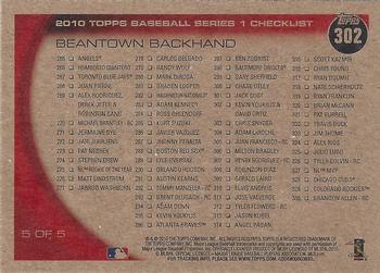 2010 Topps - Vintage Cardstock #302 Beantown Backhand Back