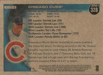 2010 Topps - Vintage Cardstock #328 Chicago Cubs Back
