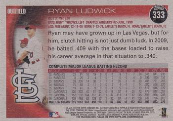 2010 Topps - Vintage Cardstock #333 Ryan Ludwick Back