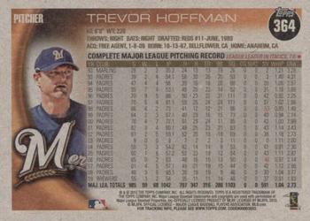 2010 Topps - Vintage Cardstock #364 Trevor Hoffman Back