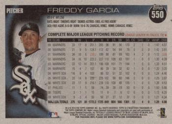 2010 Topps - Vintage Cardstock #550 Freddy Garcia Back