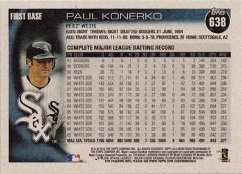 2010 Topps - Vintage Cardstock #638 Paul Konerko Back