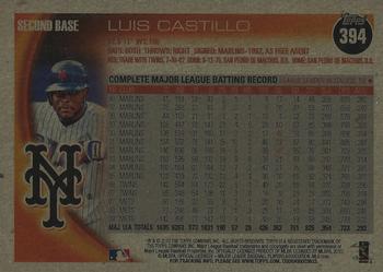 2010 Topps - Vintage Cardstock #394 Luis Castillo Back