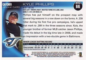 2010 Topps - Black #66 Kyle Phillips Back