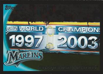 2010 Topps - Black #198 Marlins Franchise History Front