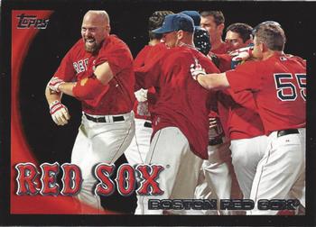 2010 Topps - Black #480 Boston Red Sox Front