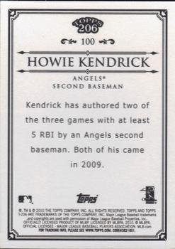 2010 Topps 206 - Bronze #100 Howie Kendrick Back