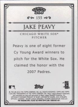 2010 Topps 206 - Bronze #155 Jake Peavy Back