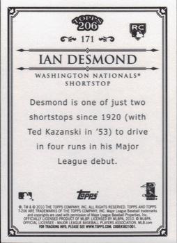 2010 Topps 206 - Bronze #171 Ian Desmond Back