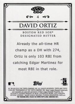 2010 Topps 206 - Bronze #4 David Ortiz Back