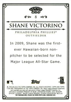 2010 Topps 206 - Bronze #8 Shane Victorino Back