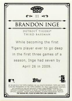 2010 Topps 206 - Bronze #11 Brandon Inge Back