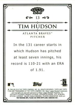 2010 Topps 206 - Bronze #13 Tim Hudson Back