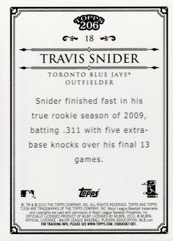 2010 Topps 206 - Bronze #18 Travis Snider Back