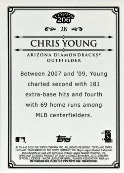2010 Topps 206 - Bronze #28 Chris Young Back
