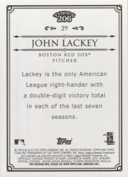 2010 Topps 206 - Bronze #29 John Lackey Back